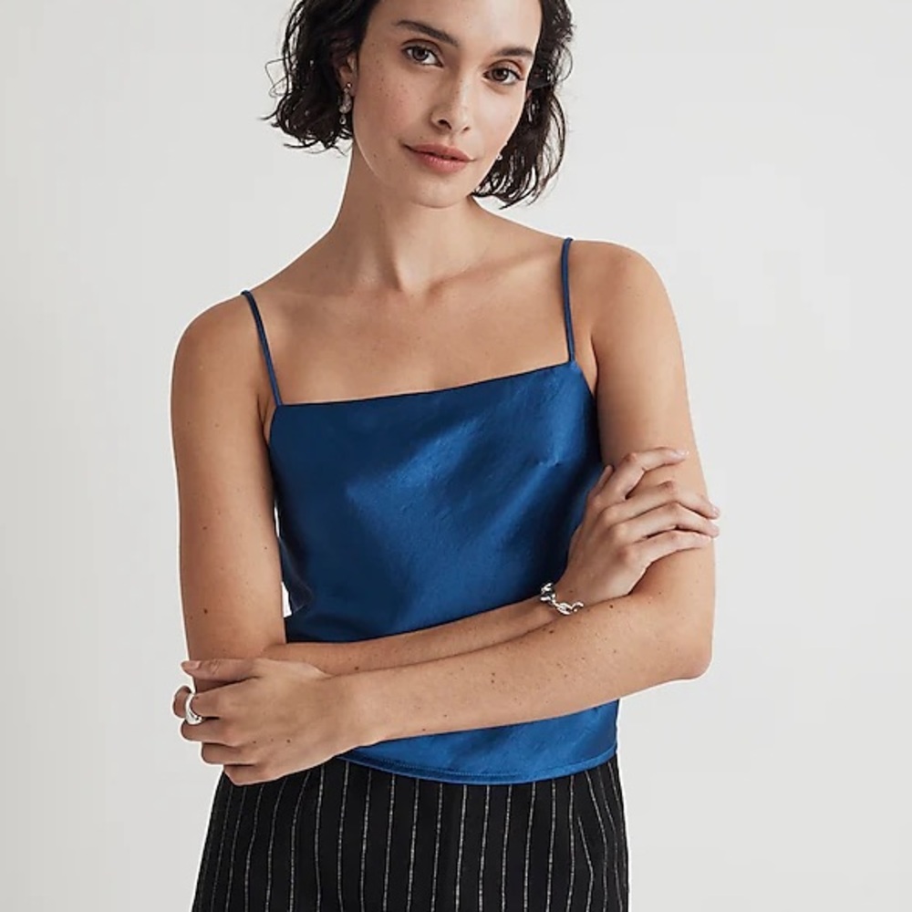 Madewell Satin Square-Neck Cami - Picture 1 of 3
